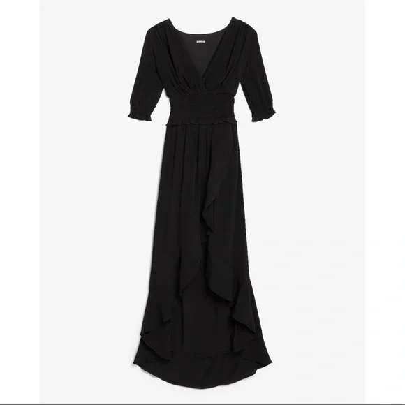 express black midi dress NEW EXPRESS $198 BLACK SEQUIN MIDI DRESS SZ XS EXREA SMALL